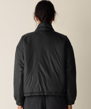 Eggshell Recycled Nylon High Collar Puffer Jacket