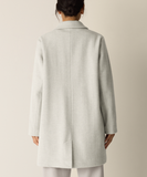 Soft Wool Herringbone Classic Collar Coat