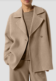 Doubleface Wool Cloud Short Trench Coat