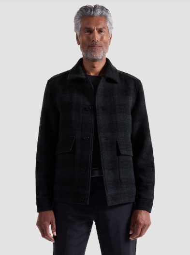 Plaid Wool Blouson