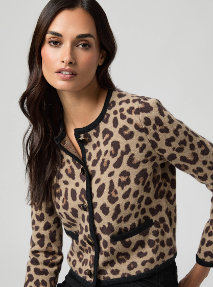 Oberon Animal Print Cardigan