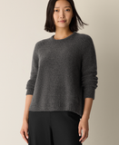 Cashmere Silk Boucle Bliss Crew Neck Sweater