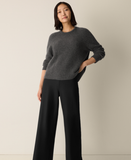 Cashmere Silk Boucle Bliss Crew Neck Sweater