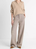 Donegal Plush Cashmere Dolman-Sleeve Polo Sweater