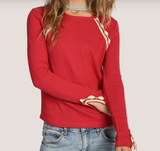 Beau Long Sleeve Crochet Tee