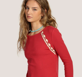 Beau Long Sleeve Crochet Tee