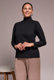 Long-Sleeve Turtle Neck Top