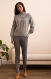 Soft Two Tones Mock Neck Sweater
