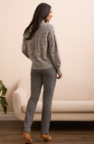 Soft Two Tones Mock Neck Sweater