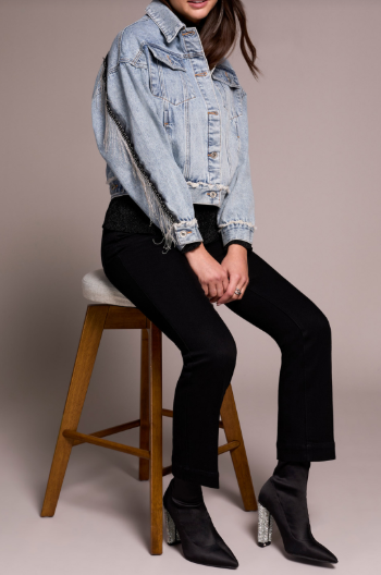 Chain Fringe Denim Jacket