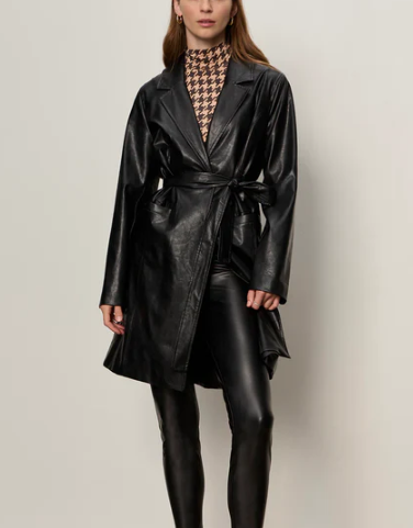 Vegan Leather Coat