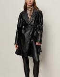 Vegan Leather Coat