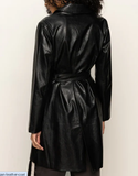 Vegan Leather Coat