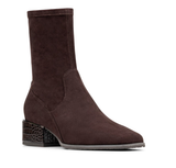 Stretch Suede Short Bootie