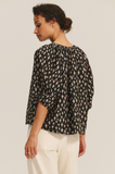 Printed Cotton Blend 3/4 Sleeve Top