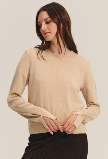 Lux Cotton Cashmere Crew