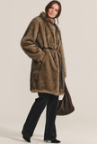 Lux Fur Belted Coat