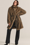 Lux Fur Belted Coat