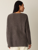 Chenille Blend Jewel Neck Sweater