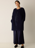 Fine Wool Alpaca Round Neck Coat