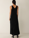 Floor Length V-Neck Dress
