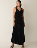 Floor Length V-Neck Dress