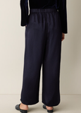 Textured Satin Wide Ankle Pant