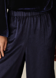 Textured Satin Wide Ankle Pant