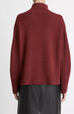 Wool-Cashmere Side-Slit Turtleneck Sweater