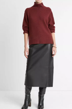 Wool-Cashmere Side-Slit Turtleneck Sweater