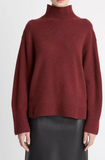 Wool-Cashmere Side-Slit Turtleneck Sweater