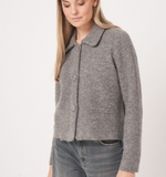 Wool + Alpaca Covered Button Cardigan