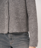 Wool + Alpaca Covered Button Cardigan