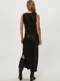 Randi Satin V-neck Midi Dress