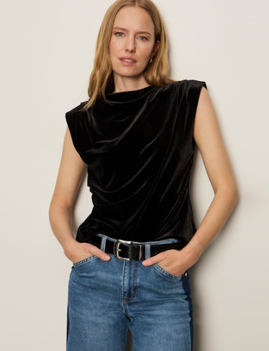 Pleated Sleeveless Top