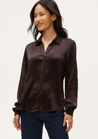 Meredith Satin Button Down