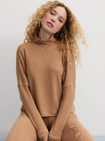 Frida Madison Mock Neck Swing Top NP