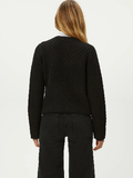 Cera Cozy Knit Crew Honeycomb Cardigan