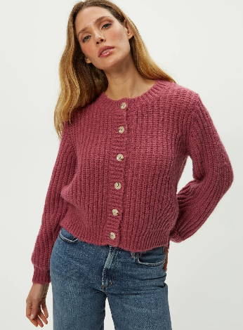 Lumi Solid Crew Cardigan