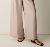 Lightweight Satin Shimmer Full-Length Wide Pant