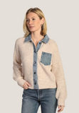 Austin Sweater/Denim Trim Jacket
