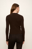 High Neck Ribbed Cardigan