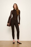 High Neck Ribbed Cardigan
