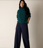 Italian Merino Turtleneck Top in Regenerative Wool