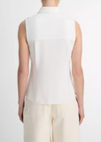 Sleeveless Button-Front Shirt