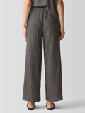 Woven Plisse Wide Ankle Pant