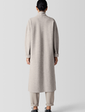 Lightweight Boiled Wool High Collar Coat