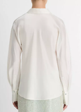 Silk Bias Long-Sleeve Blouse