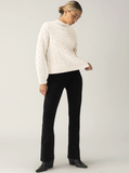 Cable Mock Neck Sweater