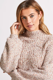 Chunky Novelty Yarn Funnel Neck